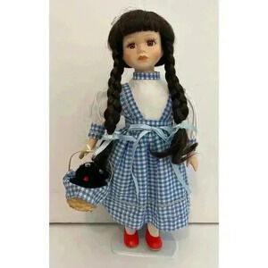 Vintage Heritage Collection 14" Porcelain Dorothy Doll W/Stand Storybook PCH